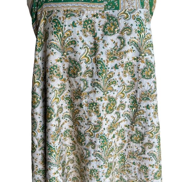 Floral Halter Dress with Green and Blue Accents - Picture 5 of 10